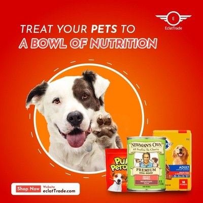 Social media post design: Eclat Trade pet food post
