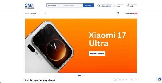 Screenshot of SM online store