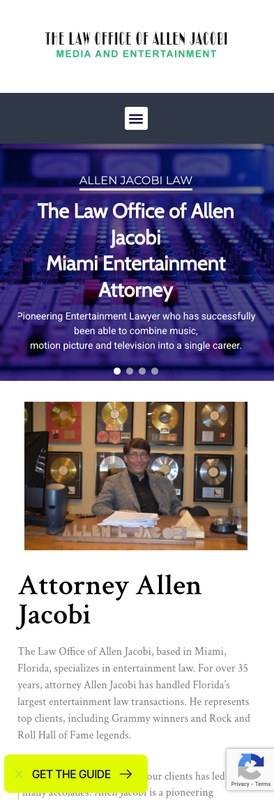 Allen Jacobi Law: mobile view