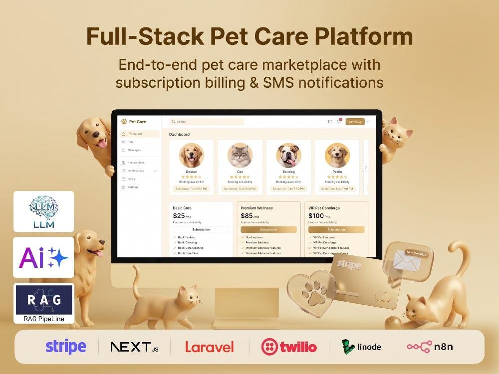 Pet care booking marketplace